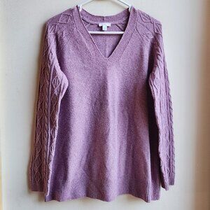 J.Jill Lavender V-Neck Sweater Size Small